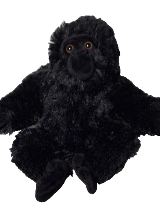 Vintage Black Gorilla Plush Ape Monkey Realistic, 8" Stuffed Toy - Picture 8 of 11